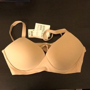 UNIQLO wireless nude bra, NWT